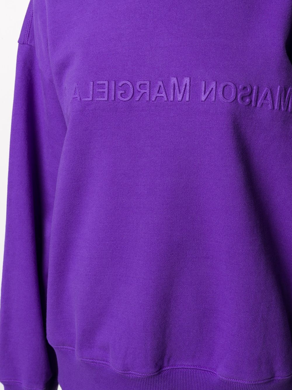 reversed embossed logo sweatshirt - 5