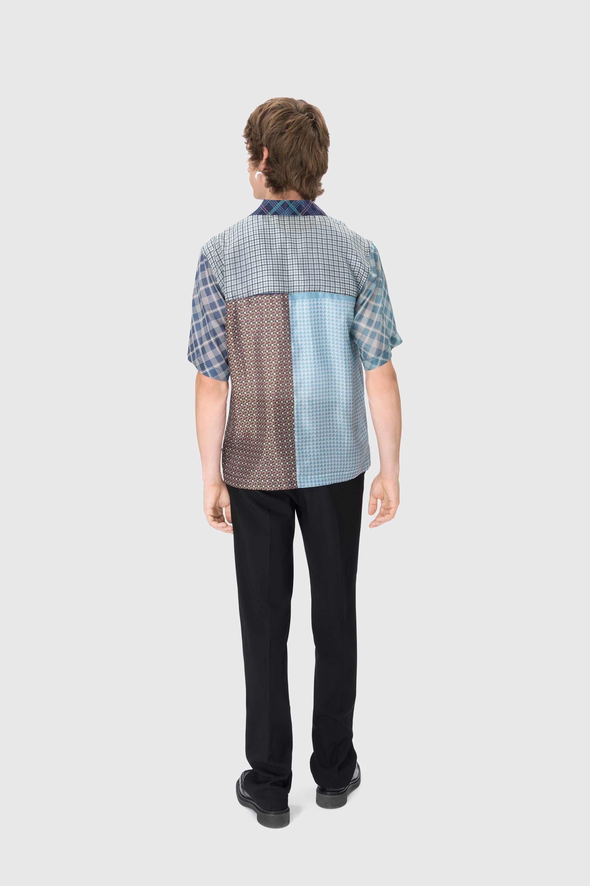 Regenerated Silk Scarves Bowling Shirt - 8