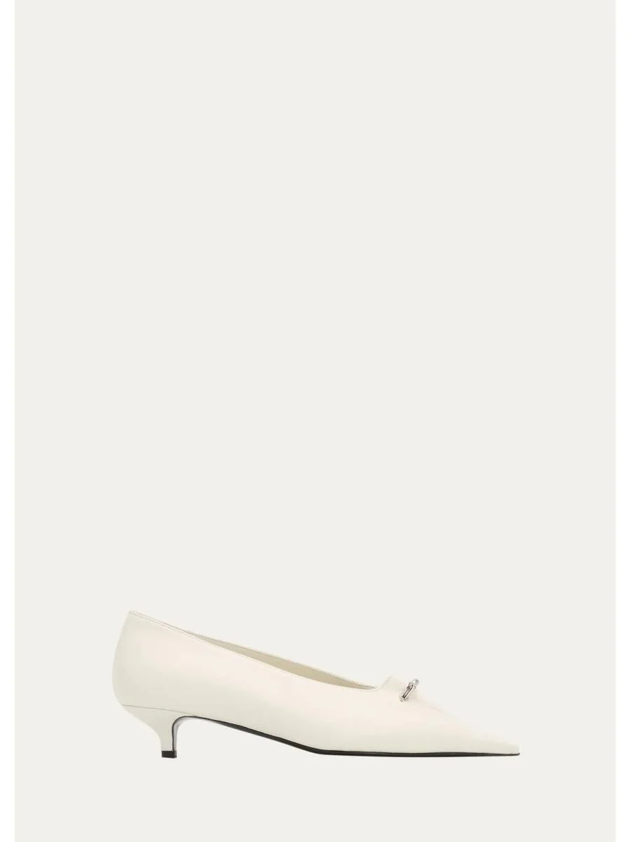 35mm Pierced Nappa Leather Pumps - 1