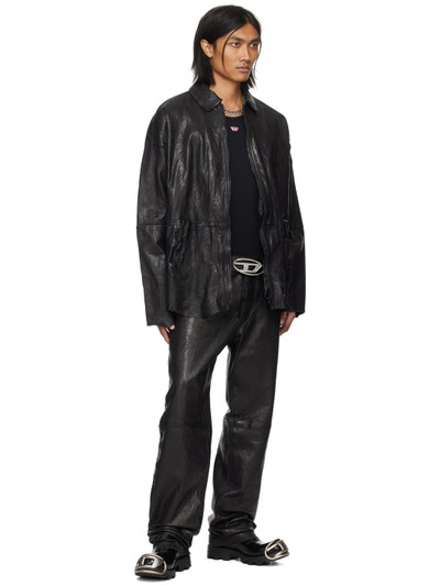 Diesel Black L-Mart-A Leather Jacket outlook