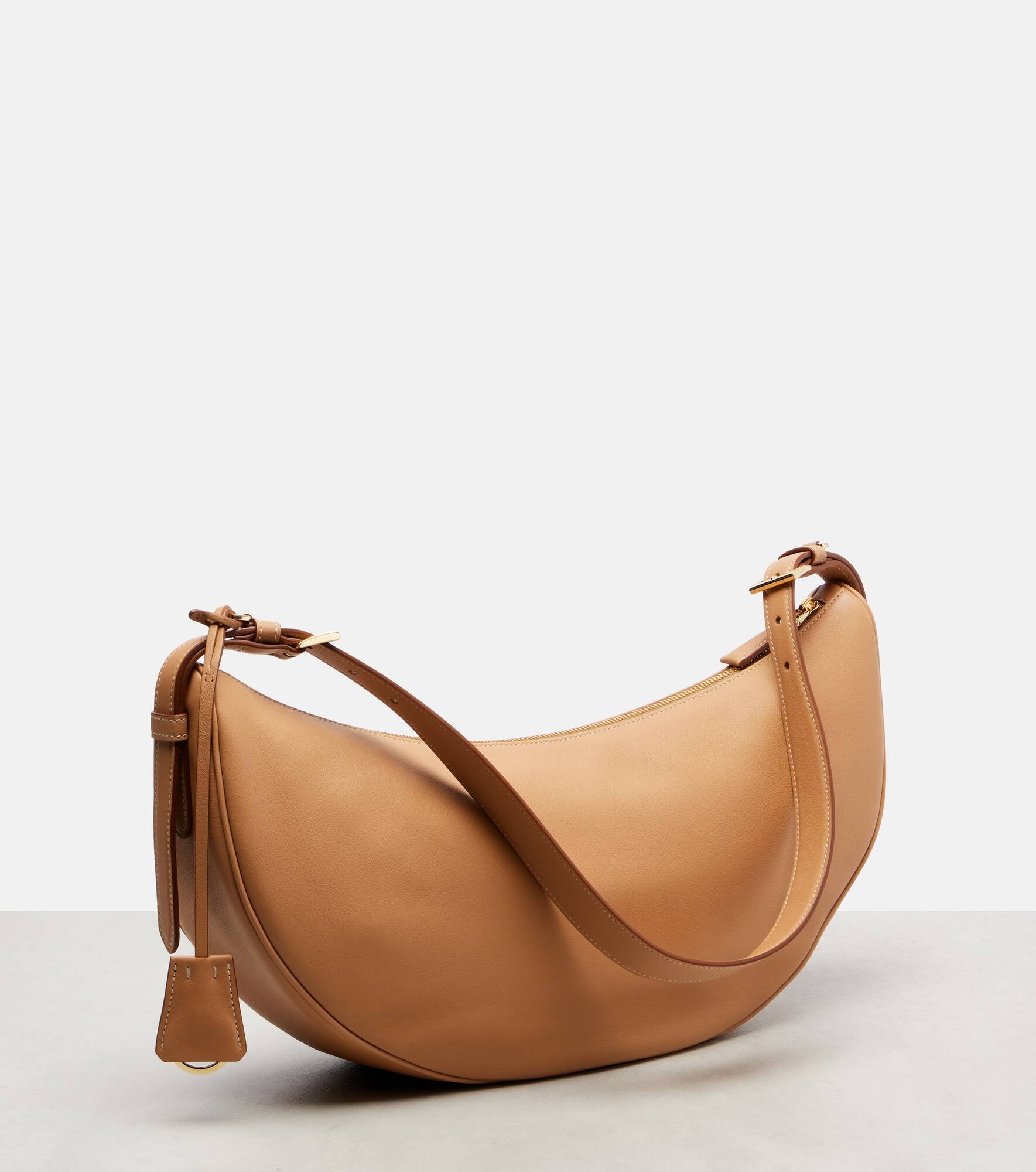 Demi-Lune Large leather shoulder bag - 4