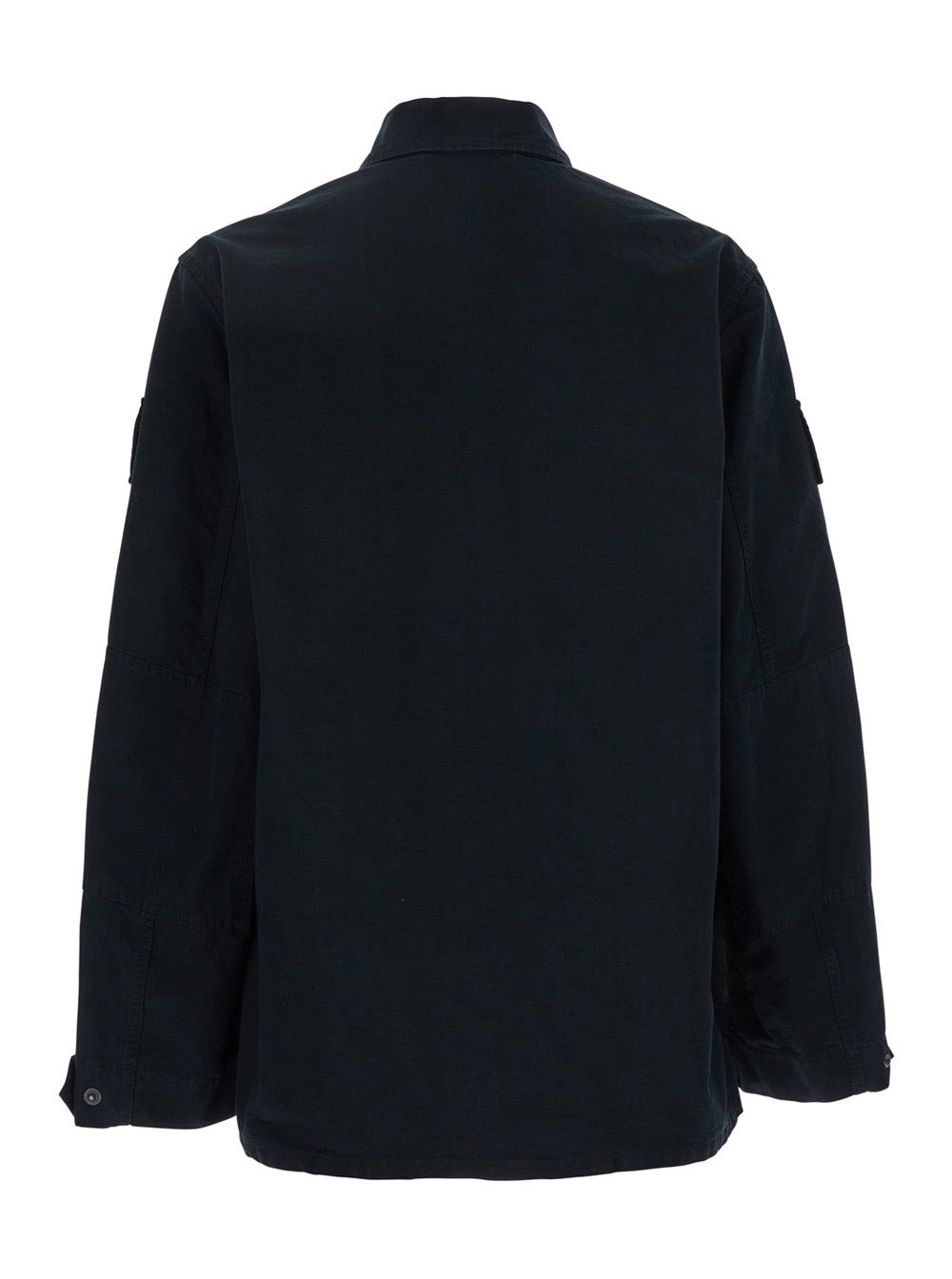 Balenciaga Men Dark Gray Shirt With Patched Chest Pockets In Ripstop Cotton Man - 2