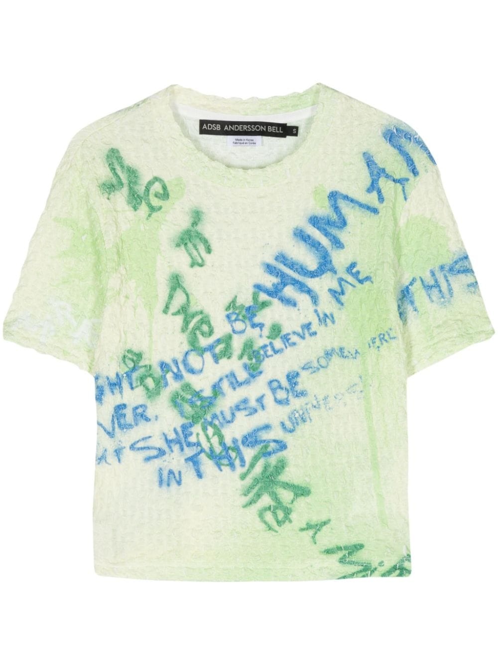 Jenny sprayed-effect cropped T-shirt - 1