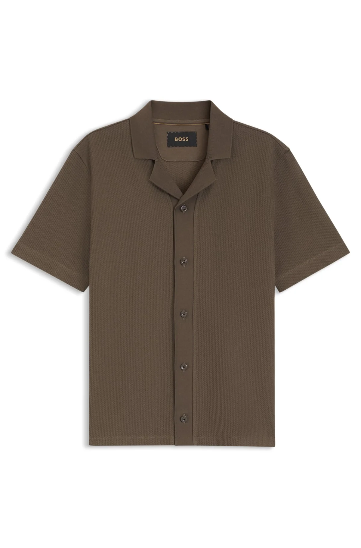 REGULAR-FIT SHIRT IN TEXTURED COTTON - 1