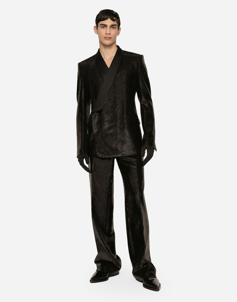 Dolce & Gabbana Sequined double-breasted Sicilia-fit tuxedo jacket outlook