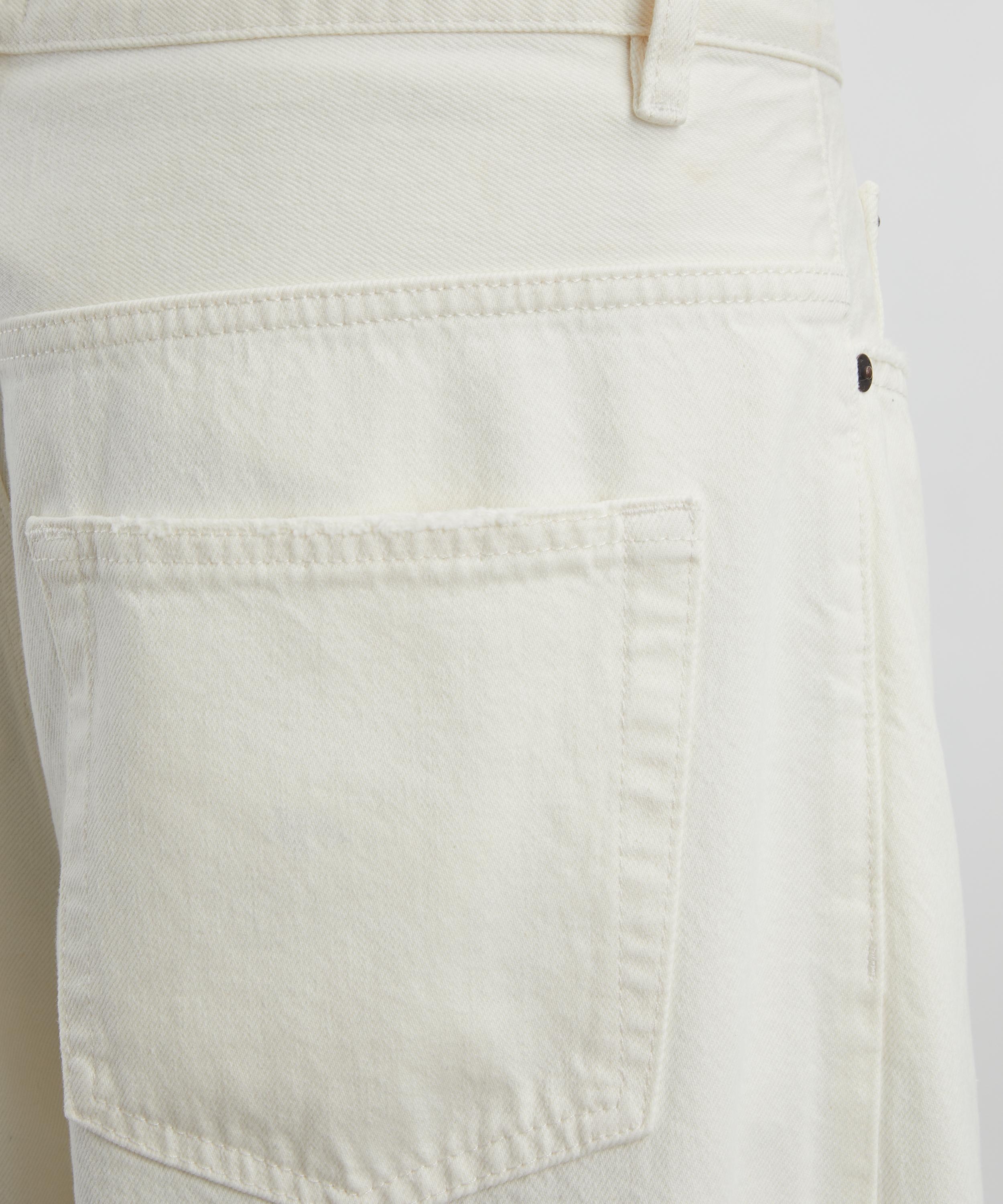 Baggy Jeans in Off White Grind - 5