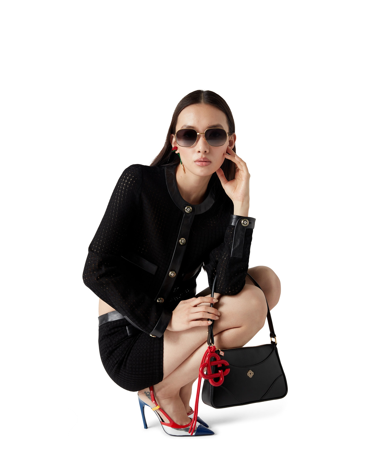 Black Jeanne Pochette Shoulder Bag | Casablanca Paris - 5