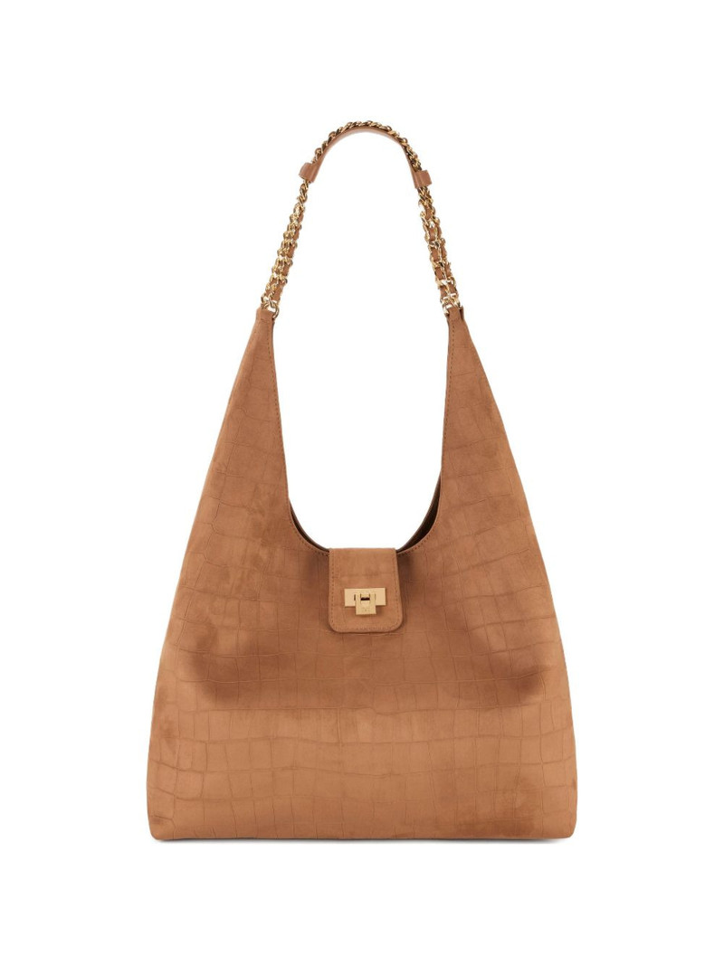 embossed chain shoulder bag 1