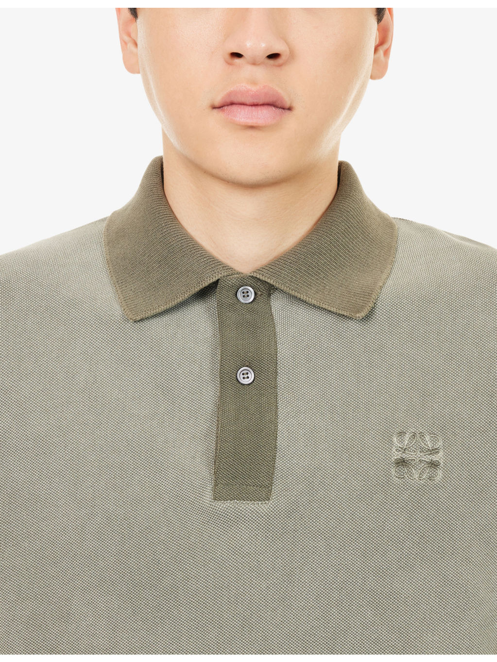 Striped Long-Sleeve Cotton Polo Shirt - 5
