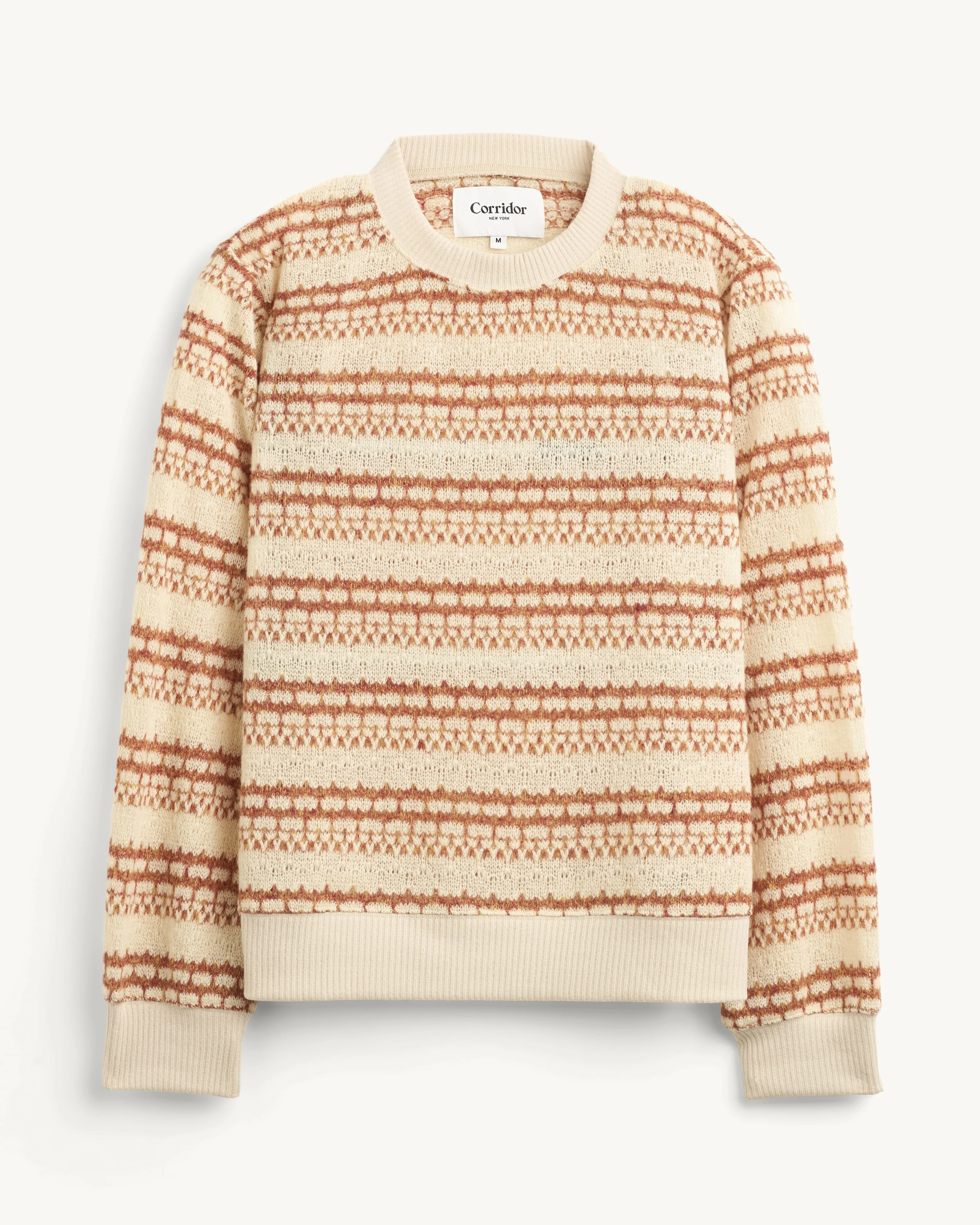 POINTELLE CREWNECK - NATURAL - 1