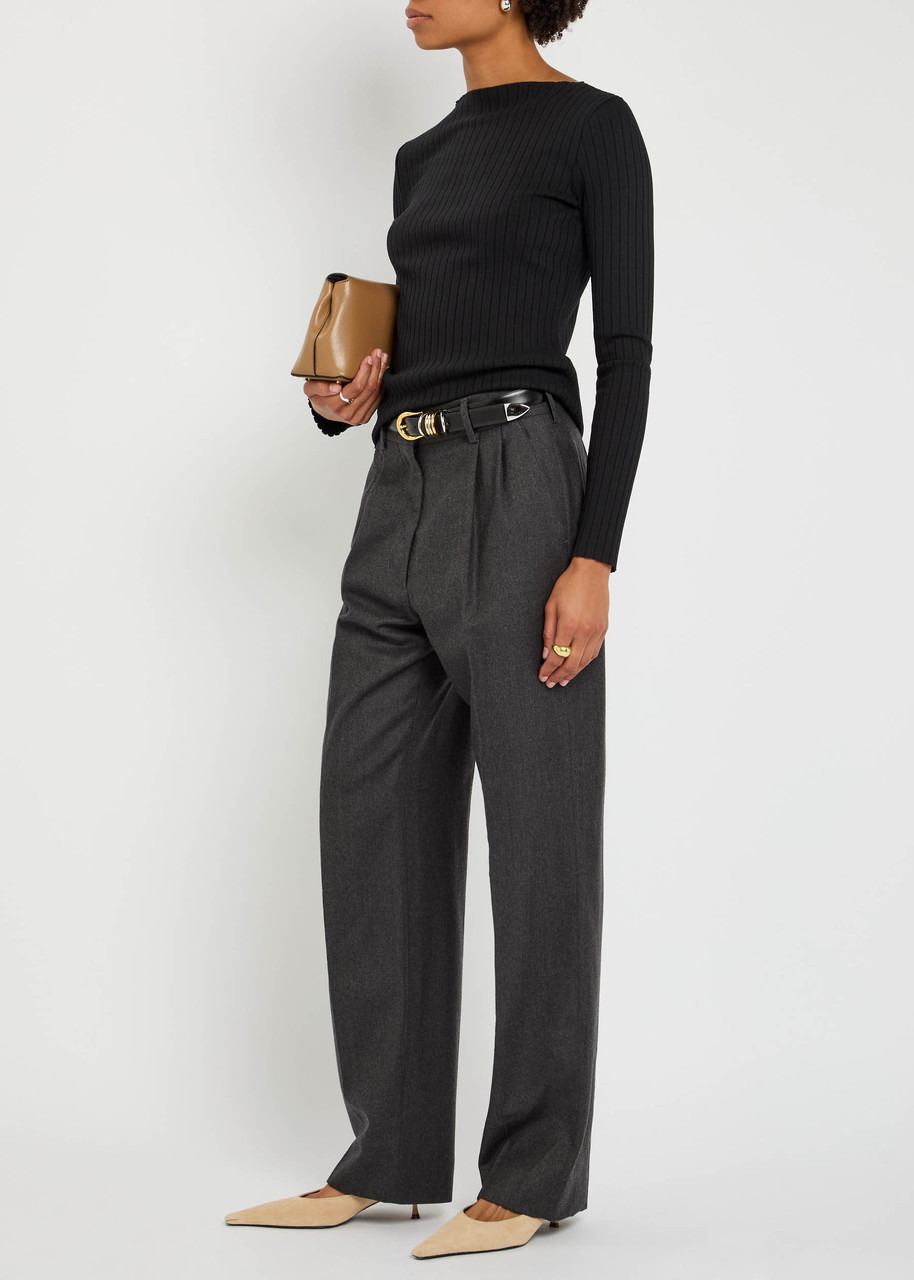 Vince Ribbed Stretch-knit top - 4