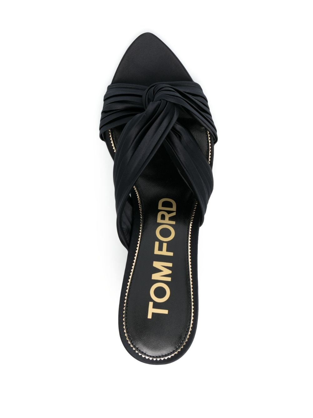 knot-detail 75mm pleated mules - 4
