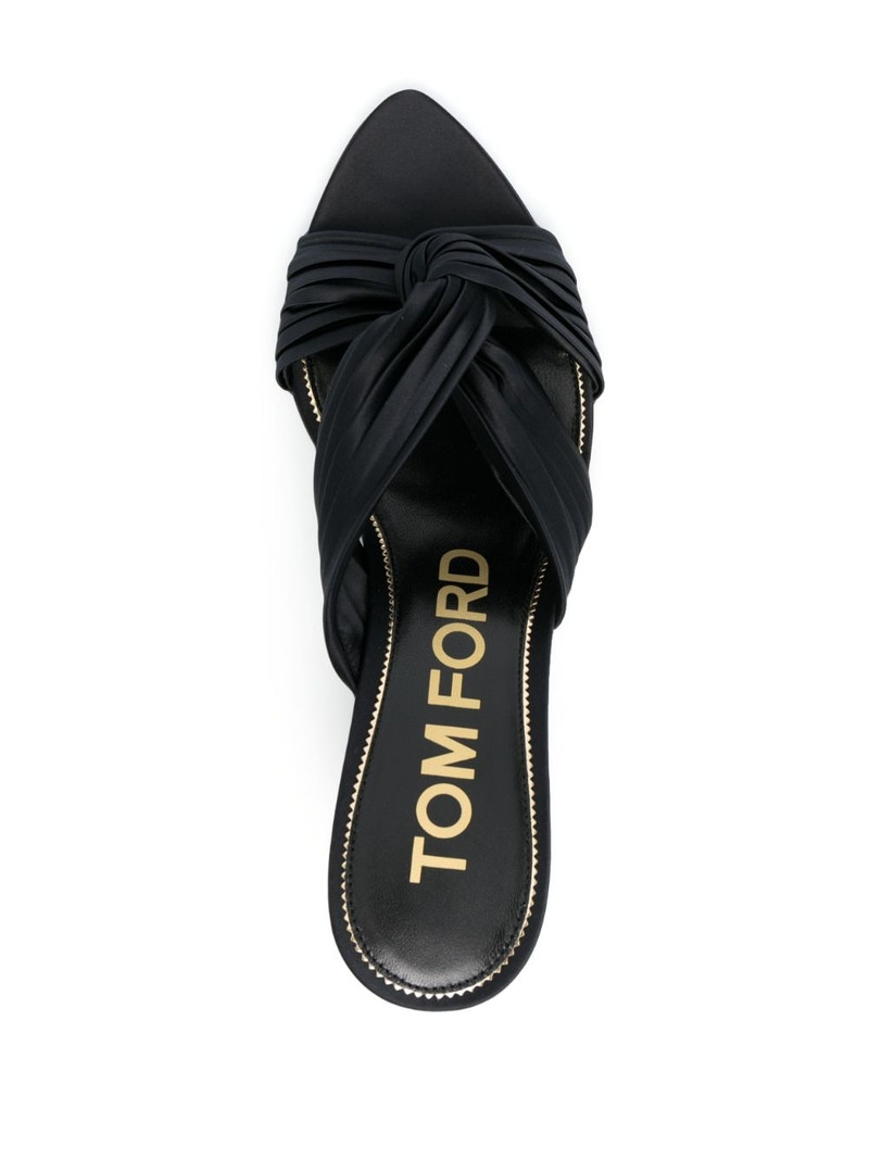 knot-detail 75mm pleated mules 4