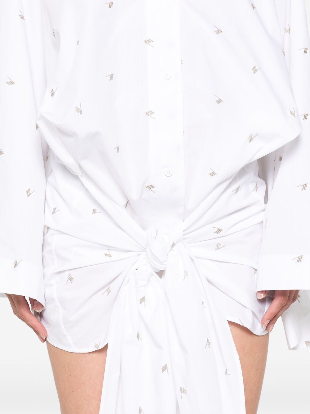 logo-embroidered mini dress - 5