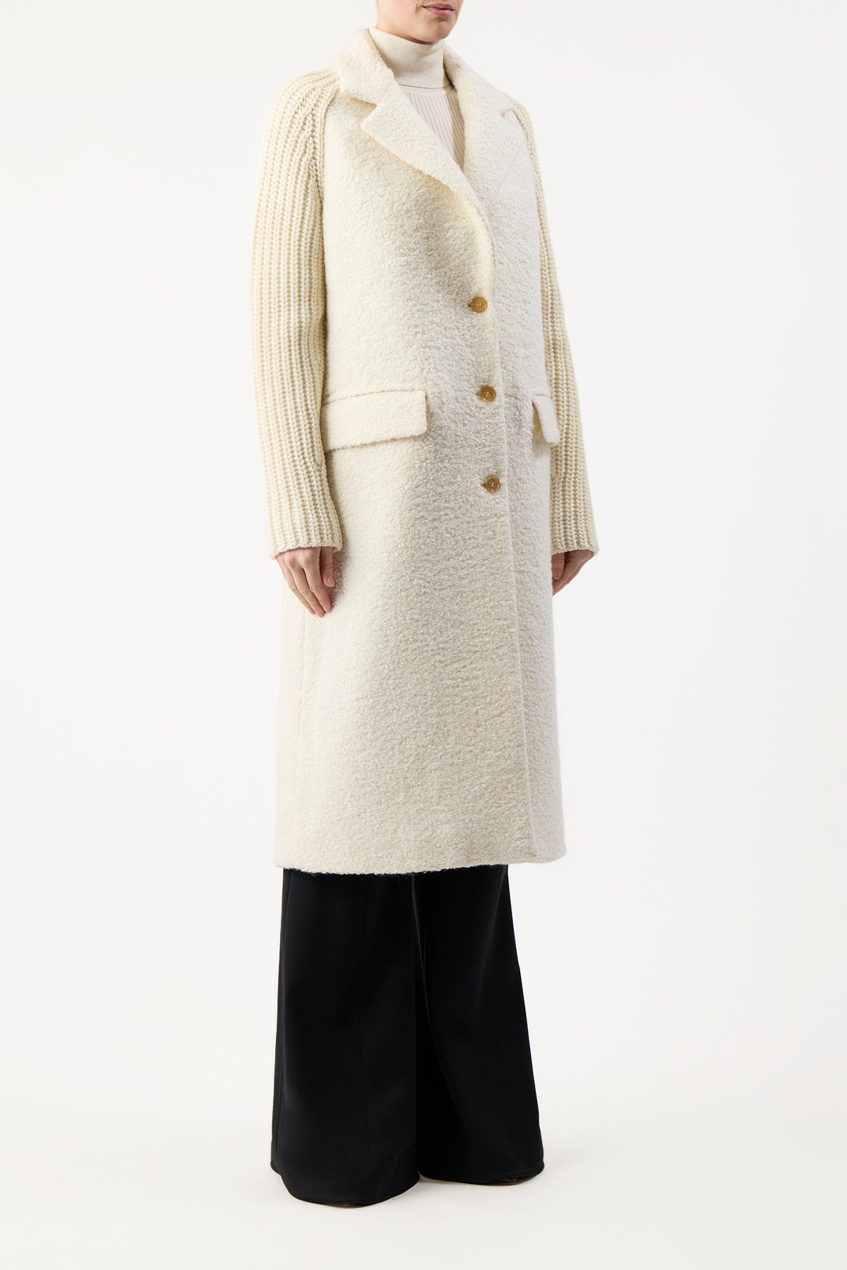 Charles Coat in Cashmere Boucle - 3