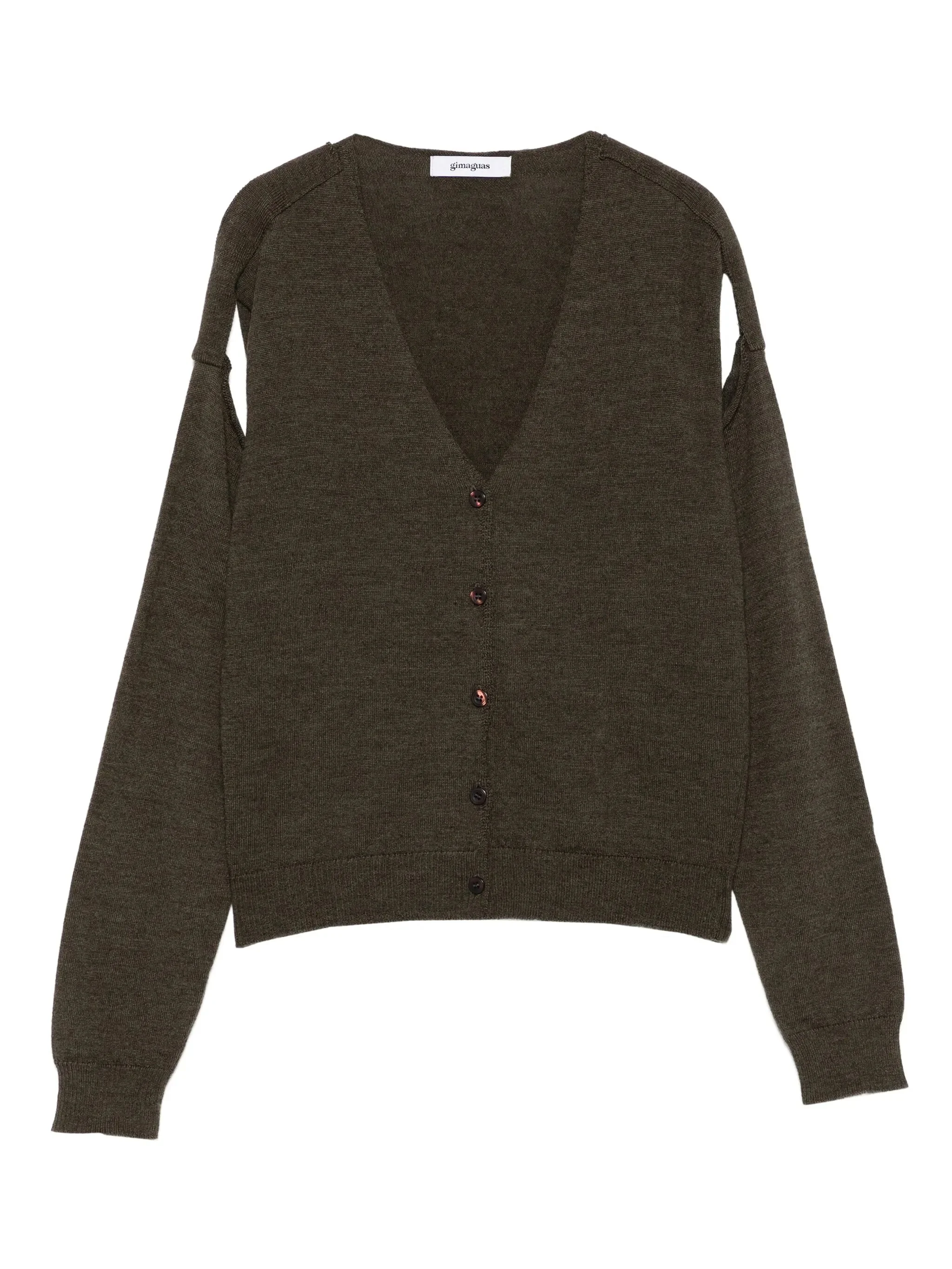 Gimaguas Button-front Shoulder-detail Cardigan - 1