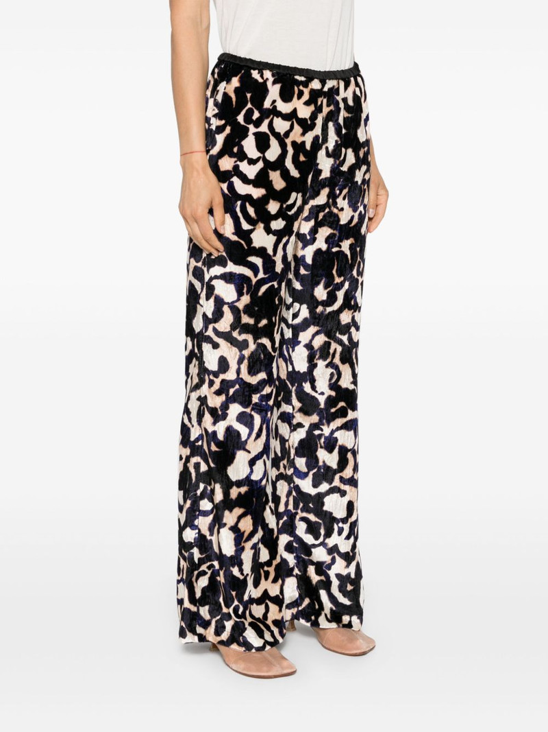 abstract-print crushed-velvet trousers 3