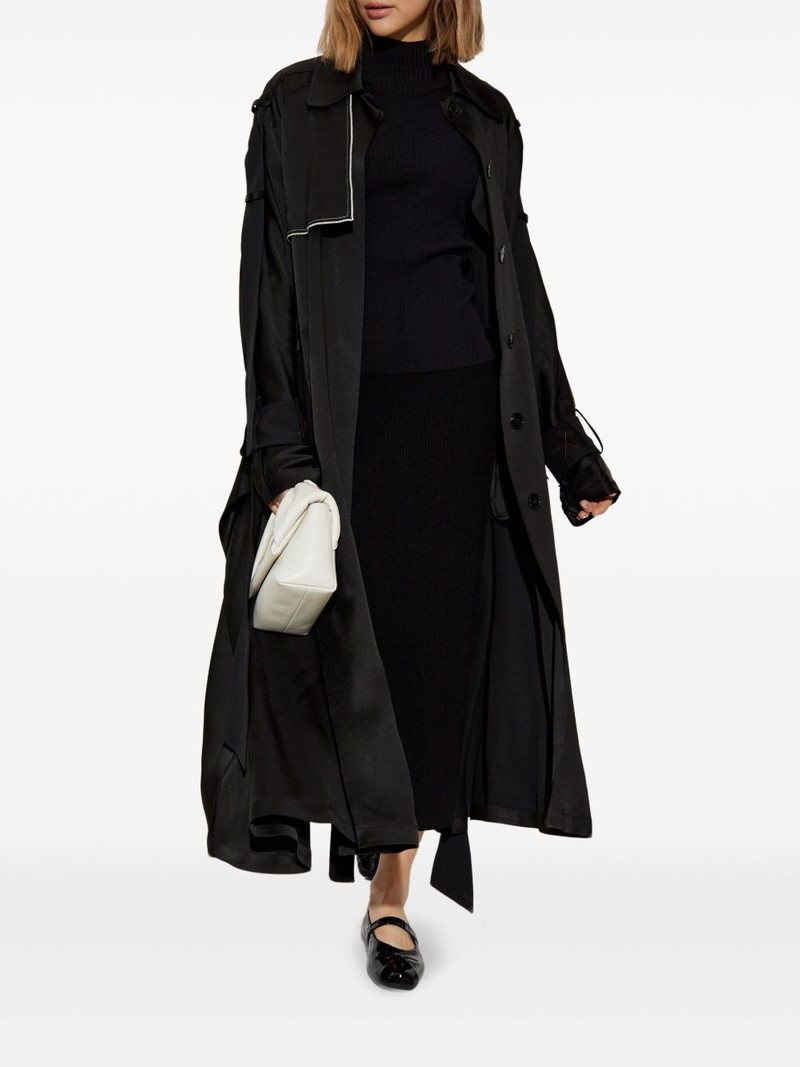 Victoria Beckham contrast-trim trench coat outlook
