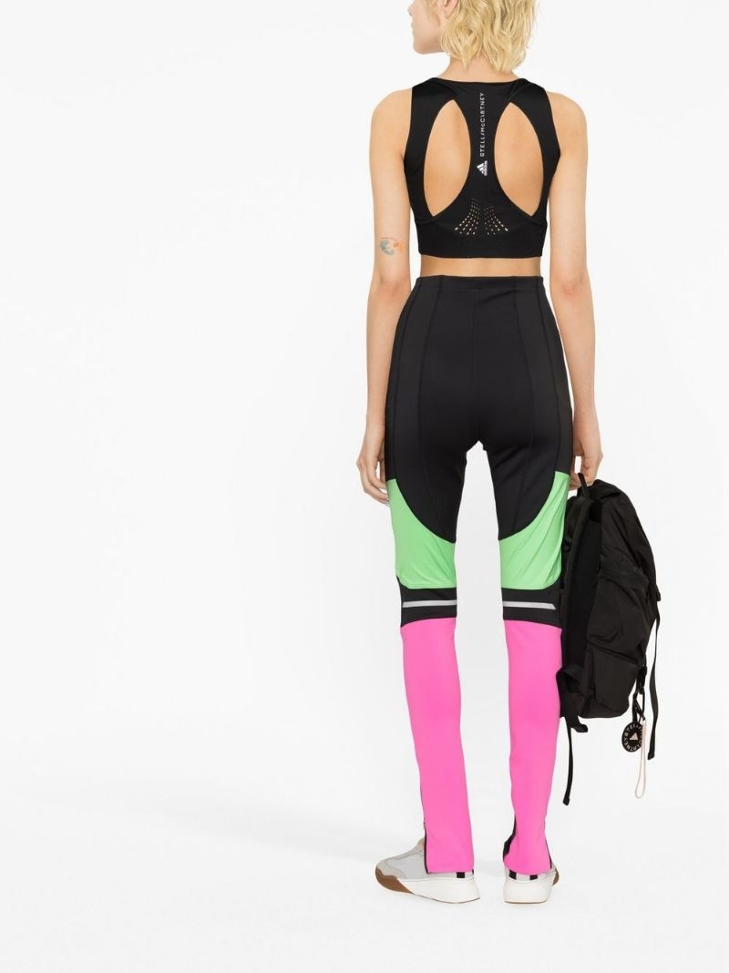 colour-block panelled leggings - 3