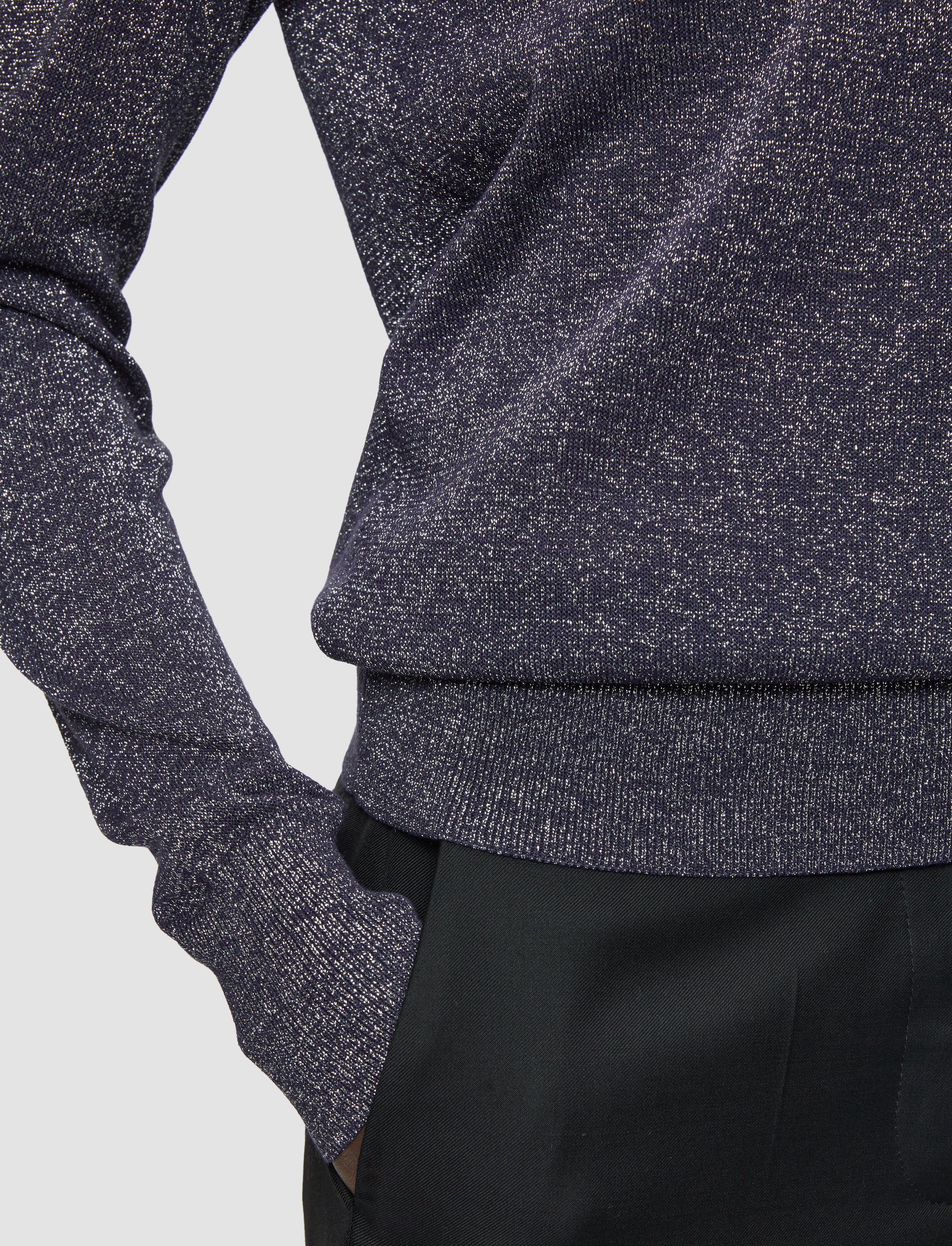 Lurex Knit V Neck Jumper - 6