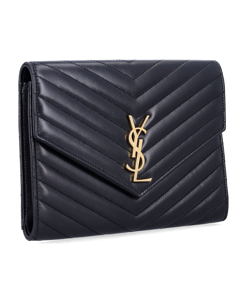SAINT LAURENT Saint Laurent Cassandre Matelassé Flap Pouch In Quilted Lambskin outlook