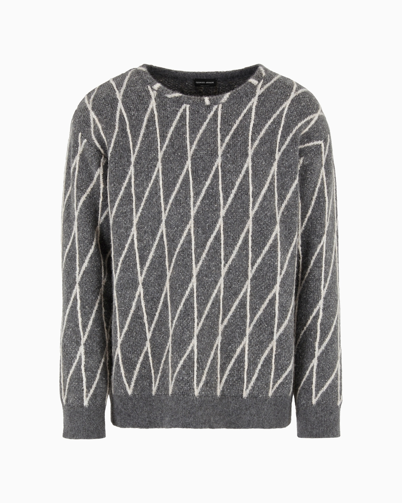 Cashmere-blend jacquard crew-neck jumper - 1