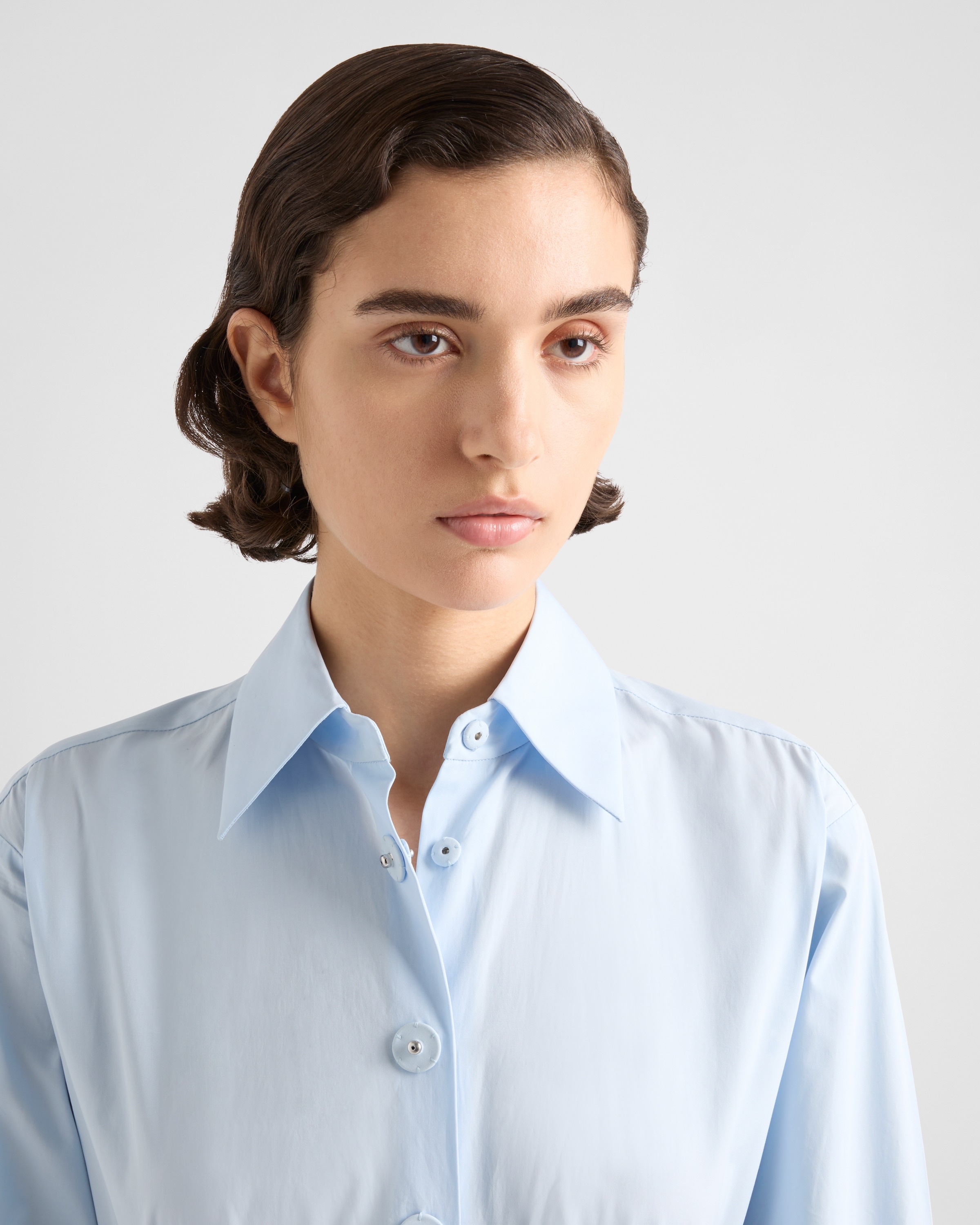 Pleated poplin dress - 3