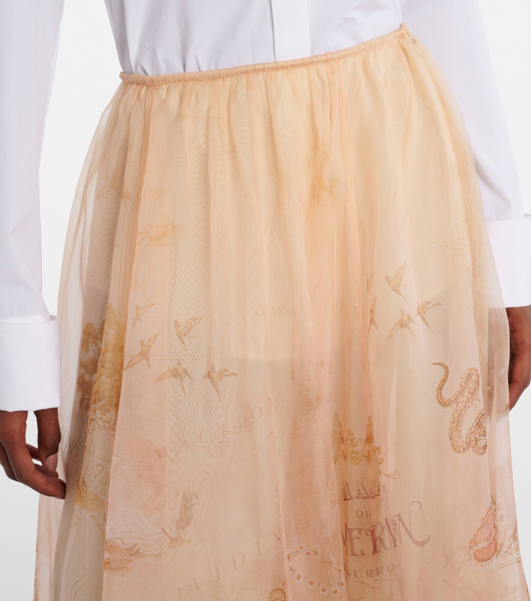 Hypnotic silk organza maxi skirt - 4