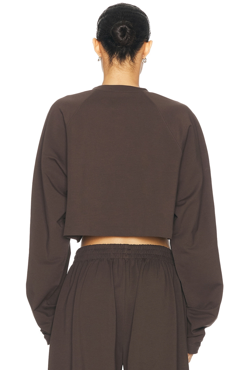Oversized Raglan Sleeve Cropped Top - 3