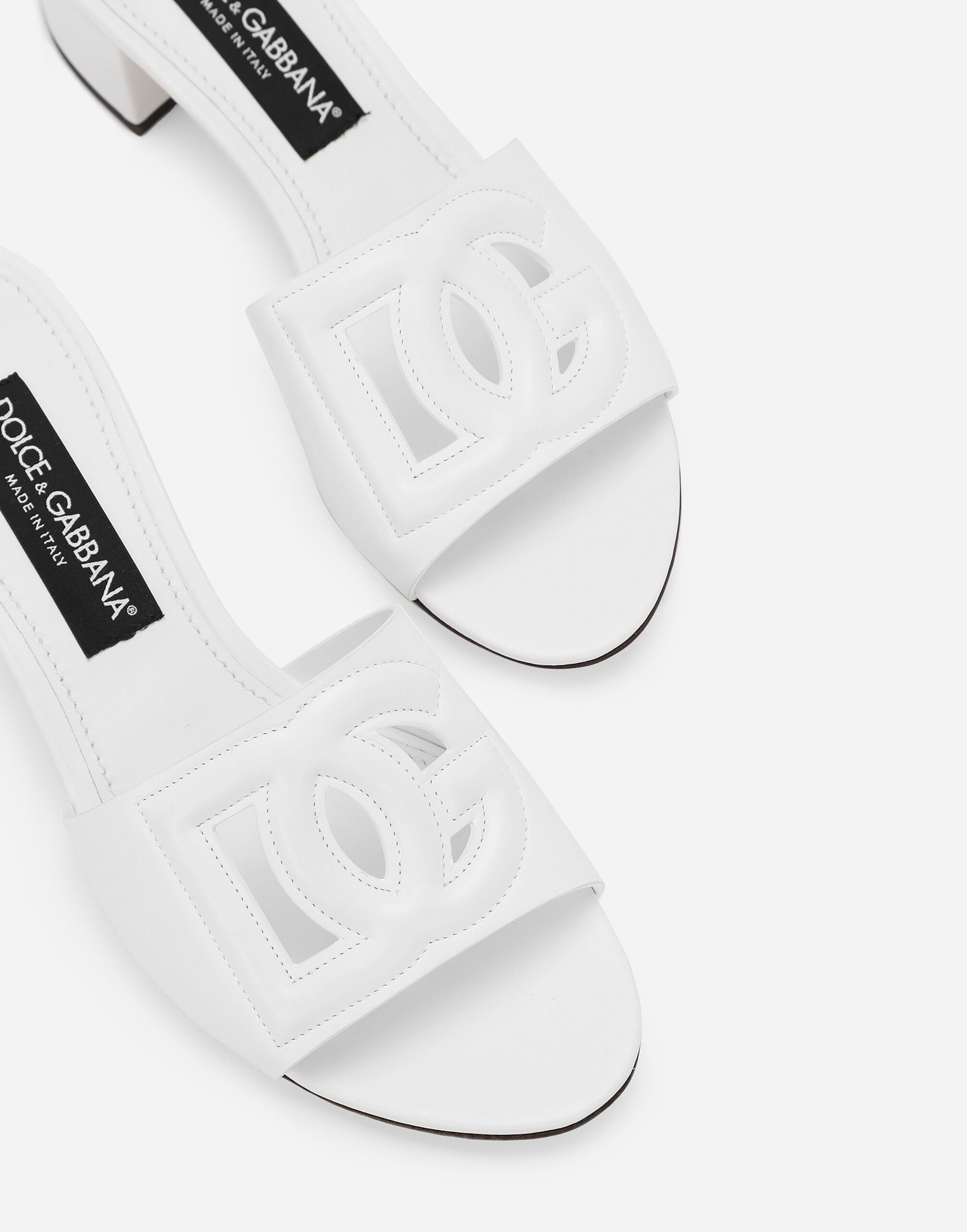 Calfskin mules with DG Millennials logo - 6
