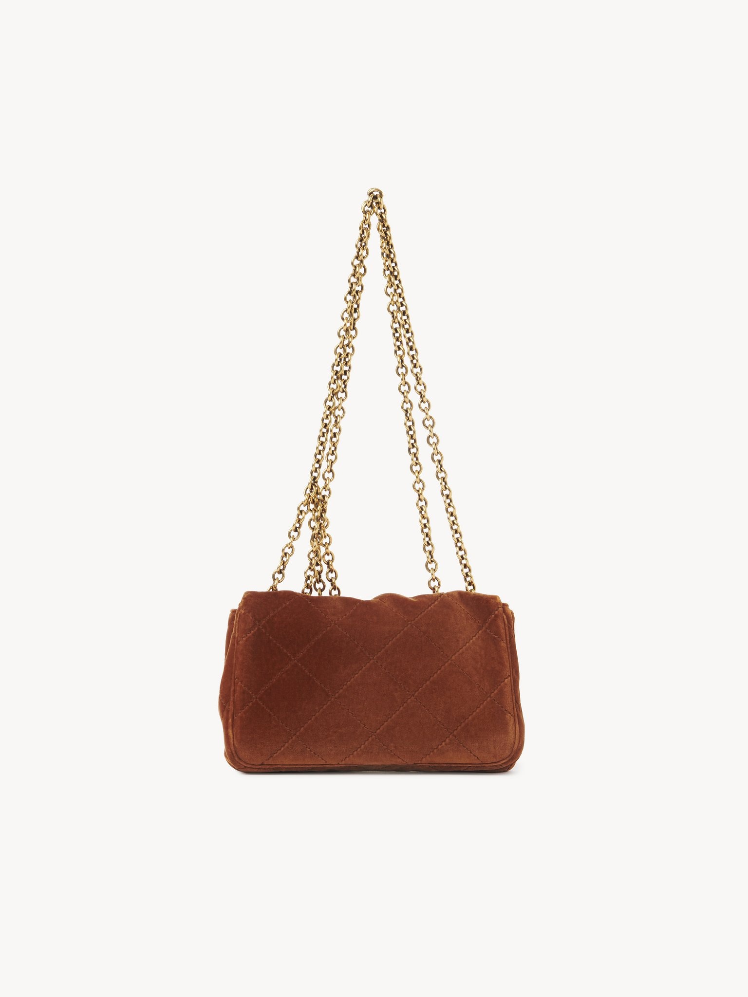 SMALL CHLOÉ HERITAGE SHOULDER BAG IN VELVET - 4