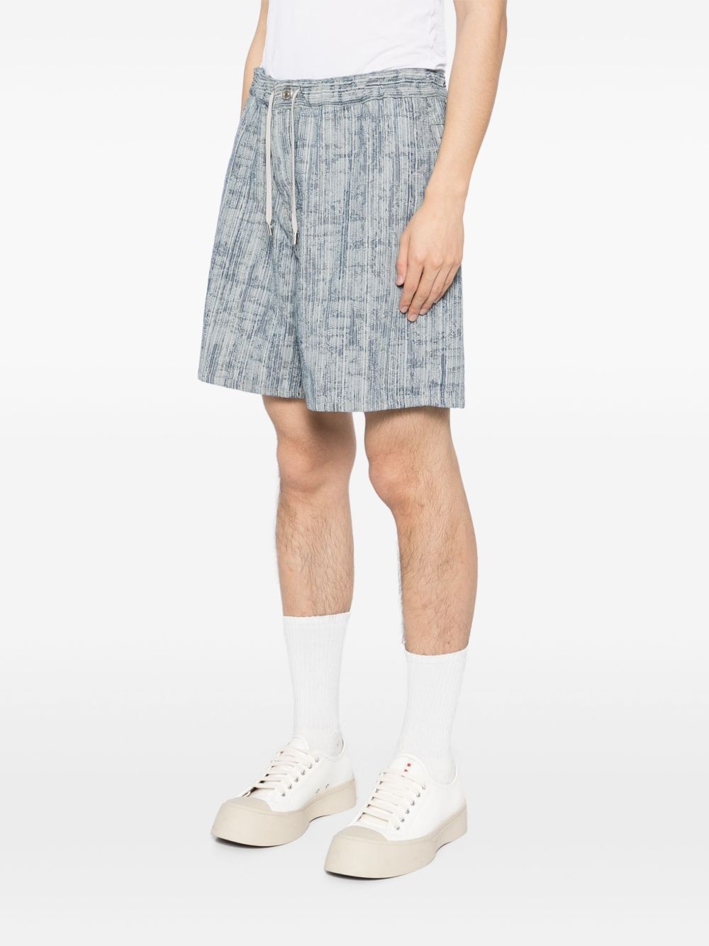Dacquard denim shorts - 3