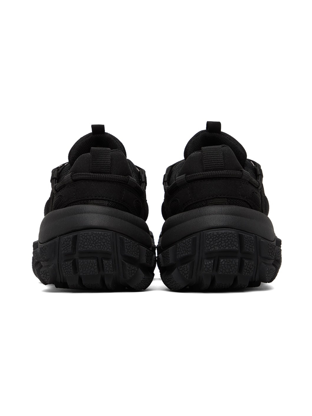 Black Chunky Mesh Sneakers - 2