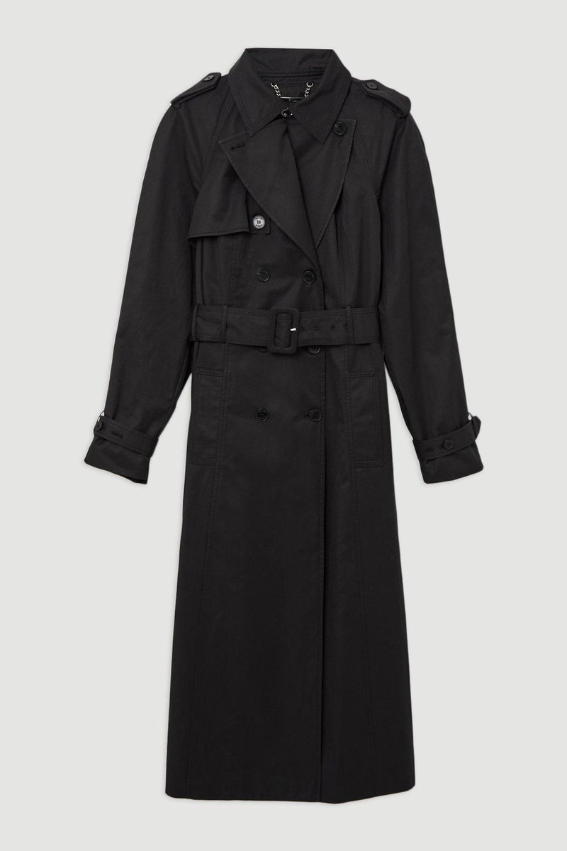 Tailored Pleated Back Trench Coat 4