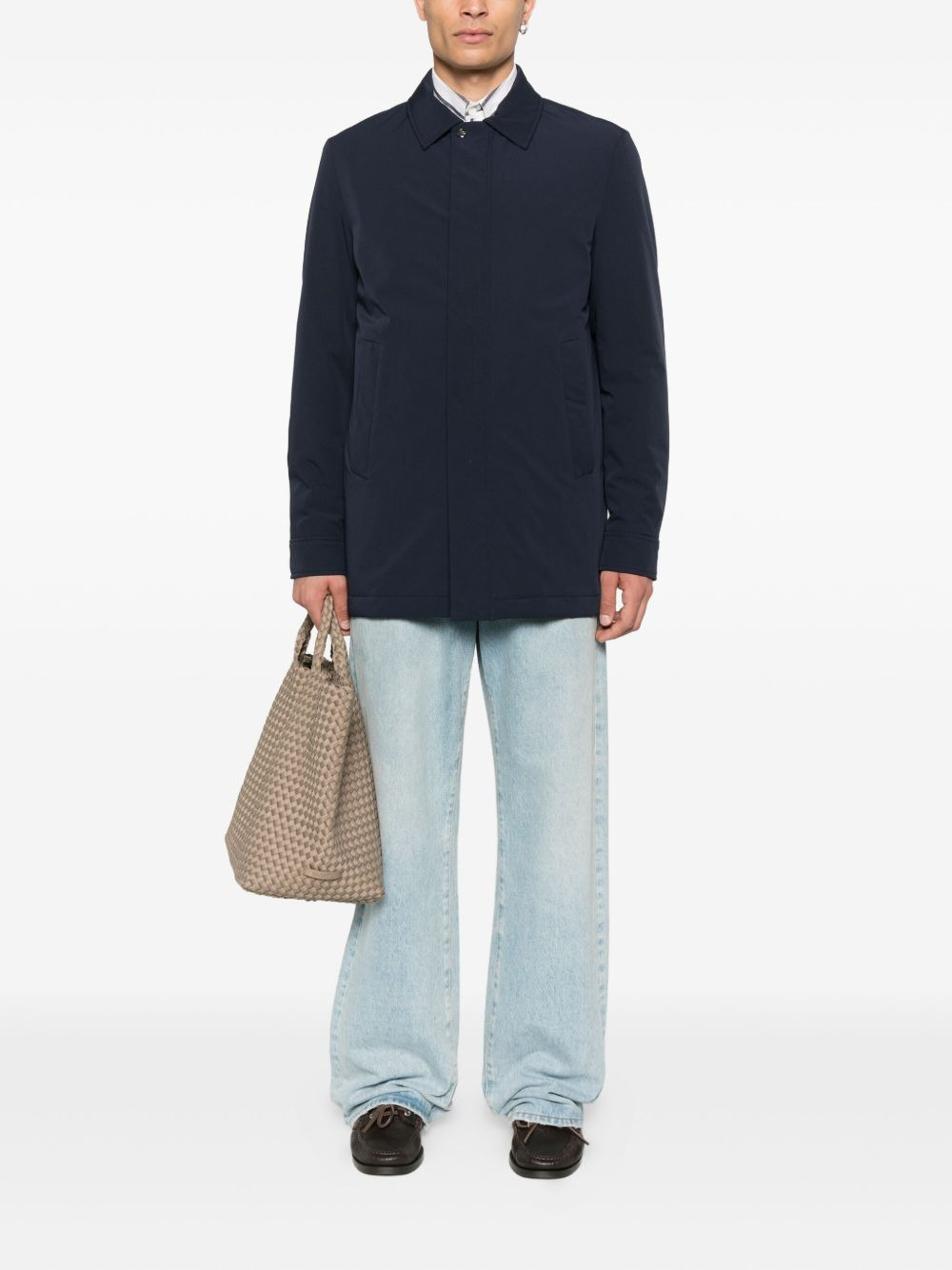 x Loro Piana buttoned welt-pocket coat - 2