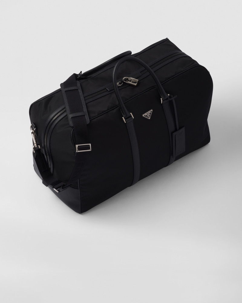 Re-Nylon and Saffiano leather duffle bag 3