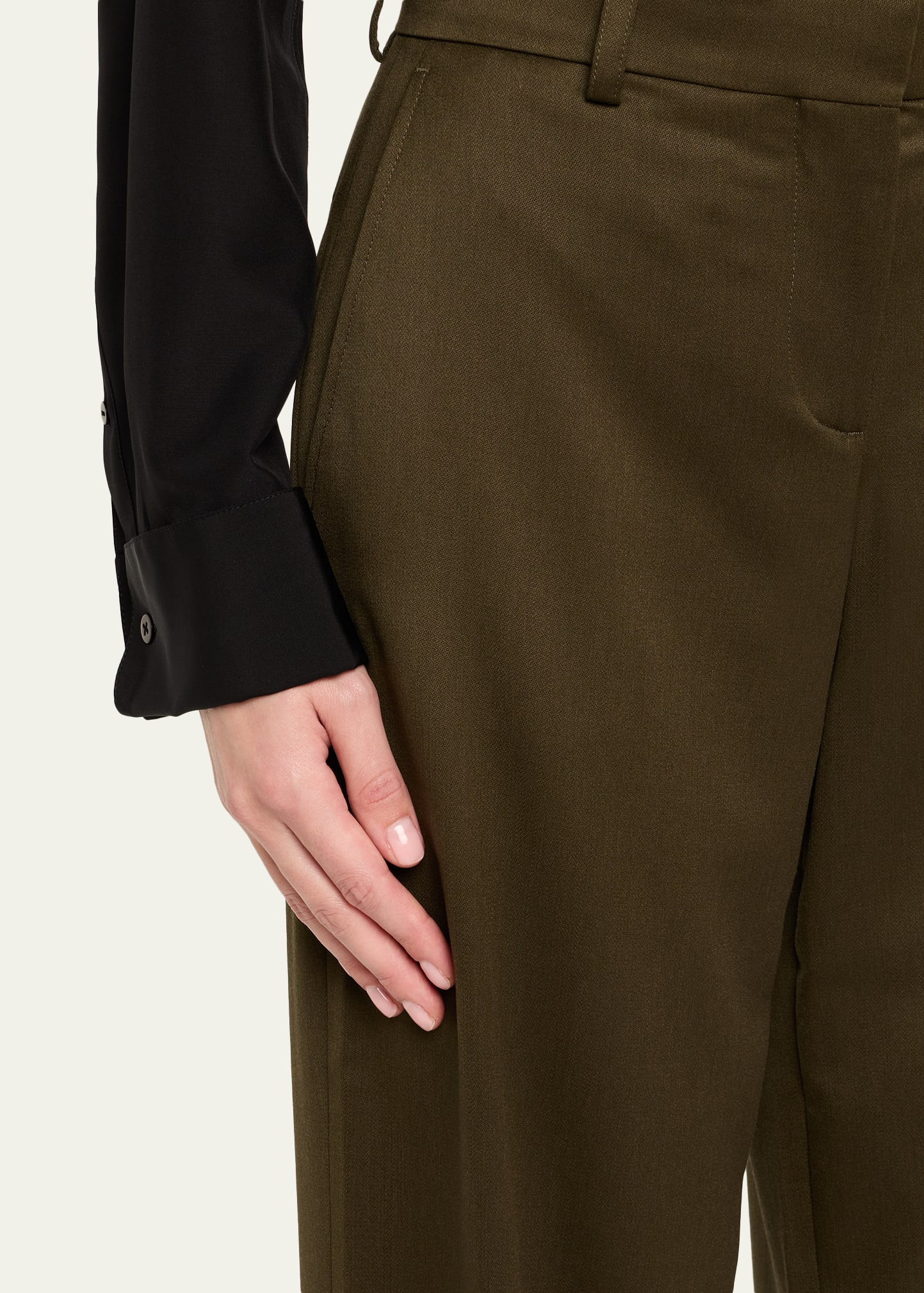 Tailored Wool Wide-Leg Trousers - 5
