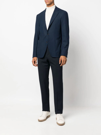 Canali buttoned-up single-breasted blazer outlook