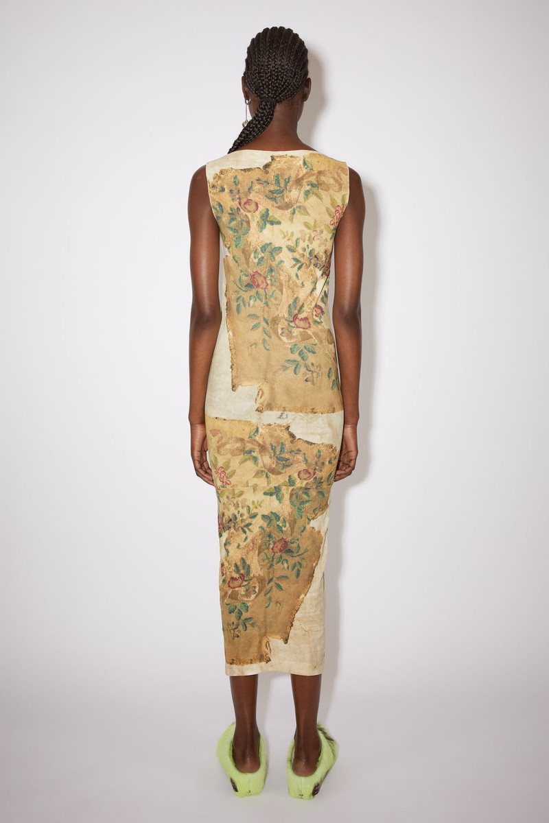 Carpet print dress - Beige/ecru 3