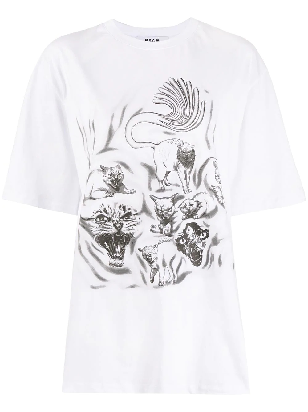 tiger print T-shirt - 1