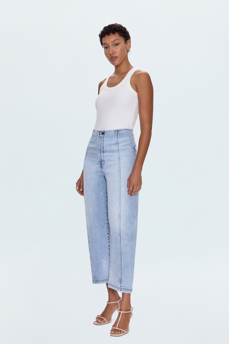 BLAIR HIGH RISE SEAMED BARREL JEAN - PRISTINE 4
