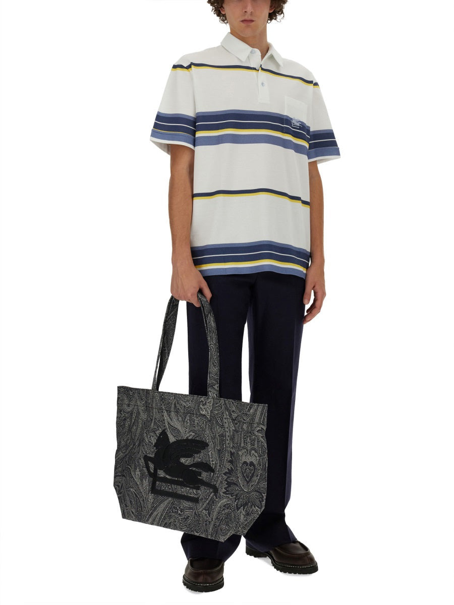Etro Men Polo Shirt With Pegasus Embroidery - 2