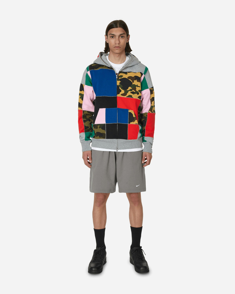 A BATHING APE® Patchwork Full Zip Hooded Sweatshirt Multicolor outlook