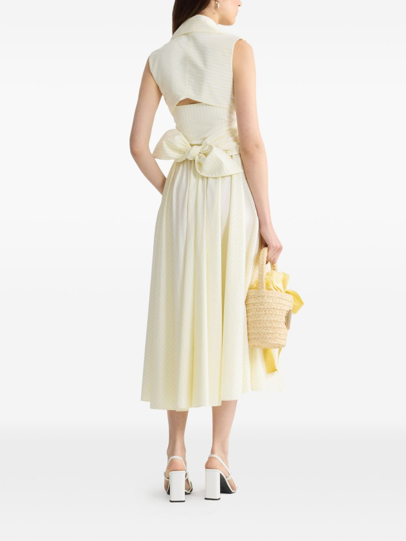 draped striped midi dress 3