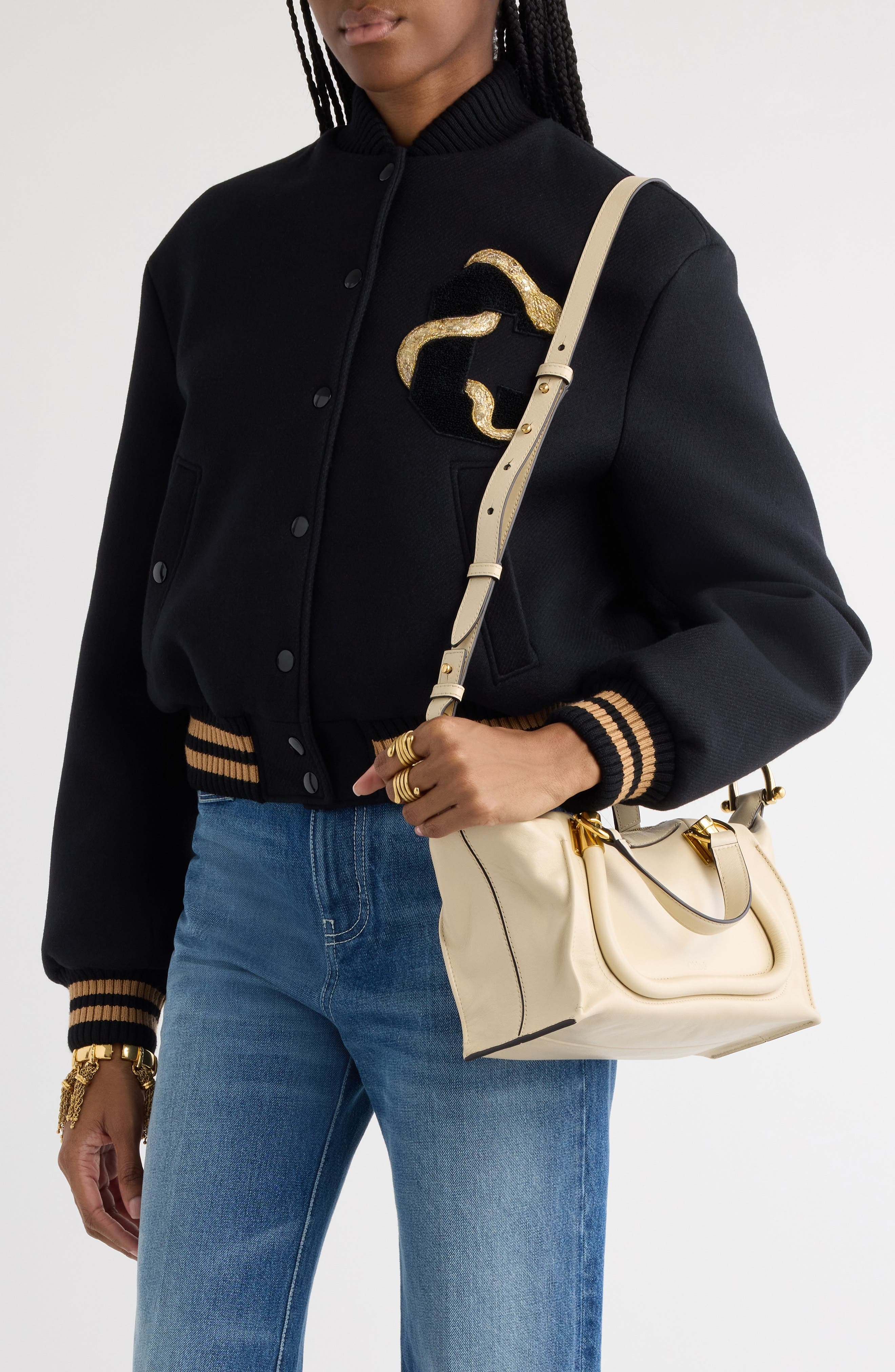 Chloé Paraty 24 Leather Shoulder Bag in Sweet Beige at Nordstrom - 2