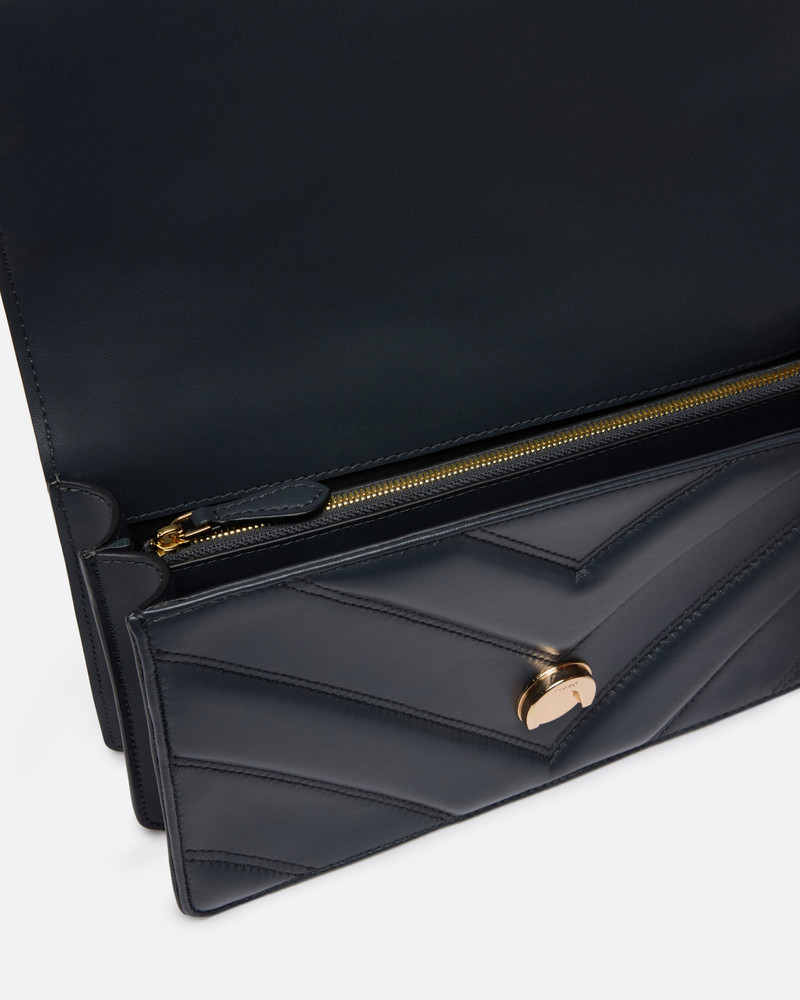 LOVE BAG ONE MEDIUM SHOULDER BAG IN CHEVRON LEATHER AND NAPPA WITH TRIPLE CHAIN 4