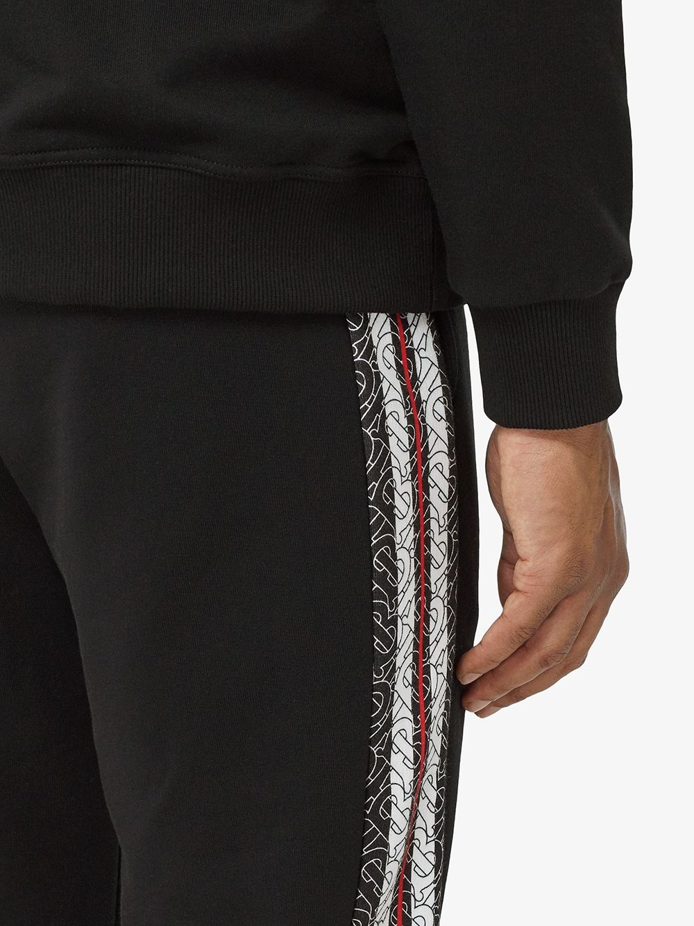 monogram stripe panelled track pants - 5