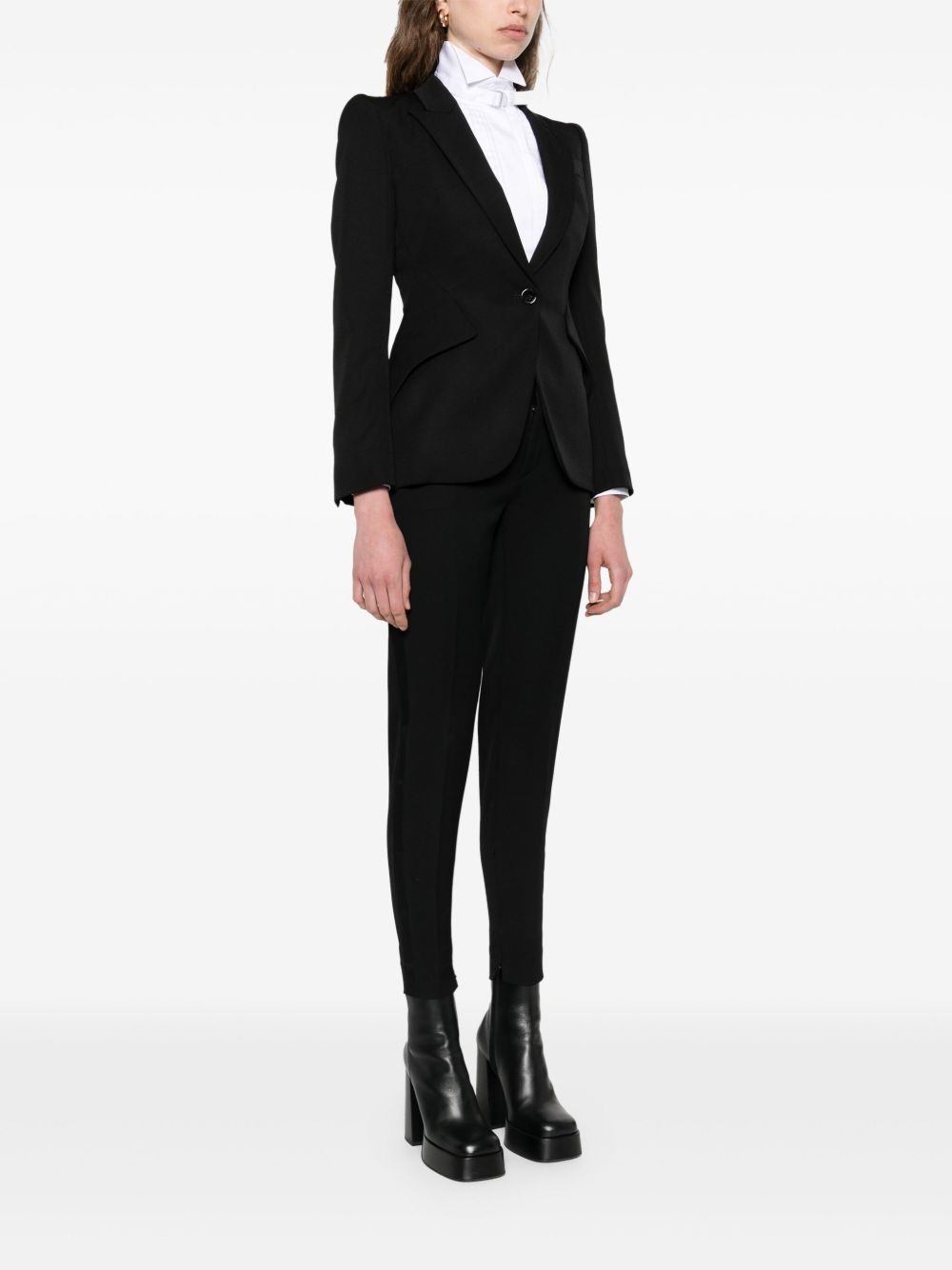 wool single-breasted blazer - 3