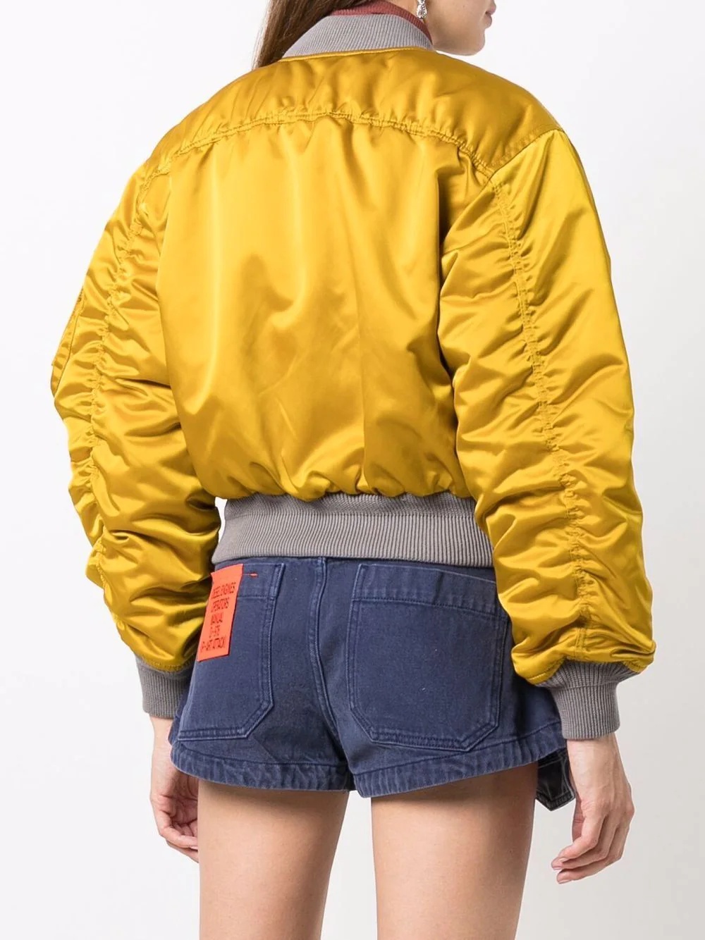 cropped reversible bomber jacket - 4