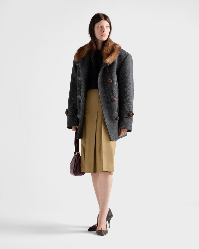 Prada Pleated technical fabric skirt outlook